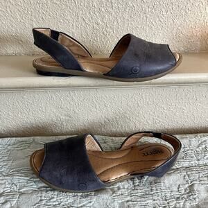 Born Navy blue and Tan Women's Sandals